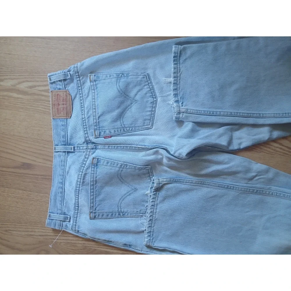 Vintage Levi's 550 Women's Jeans Sz 14L Relaxed Fit Distressed Light Wash Y2K